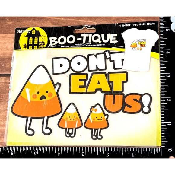 Boo-Tique Iron on Transfer Candy Corn By Horizon Group MST26304-123 - Picture 3 of 3